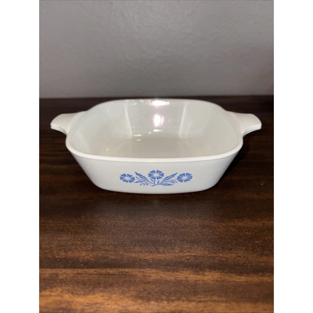 Vintage 60's Set Of 3 Corning Ware Blue Cornflower 2xP-41 & P-1 3/4-B/No Lids